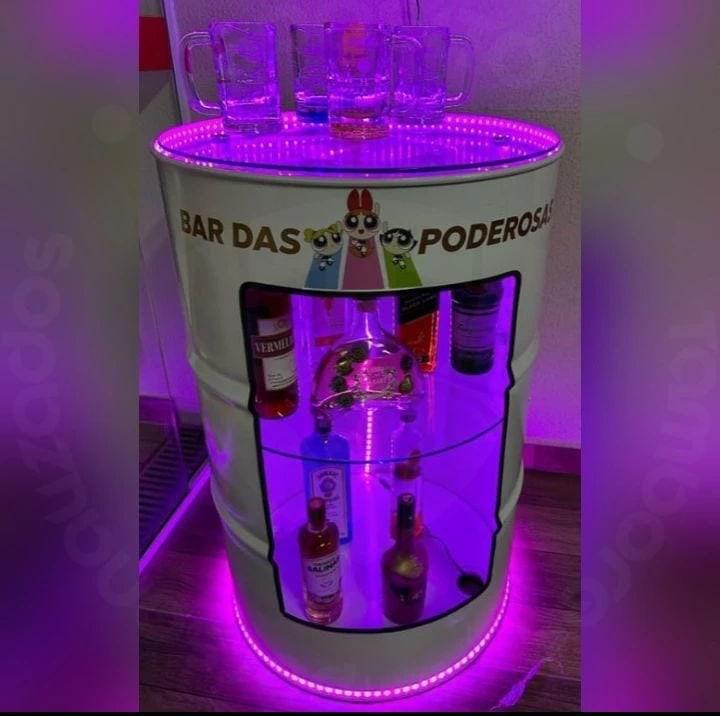 Tambor personalizado Sposito – Gold Completo: Abertura, Vidro e LED