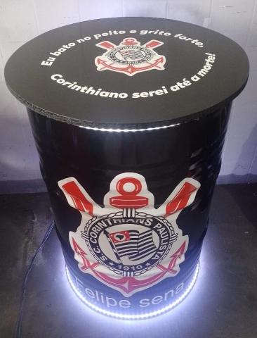 Tambor personalizado Sposito – LED Digital com Tampo de Madeira